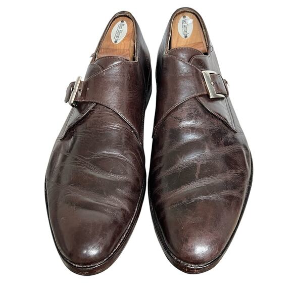 Allen Edmonds Men\'s Shoes 10 Norwich Monk Strap Buckle Dress Brown Made in Italy main image 7